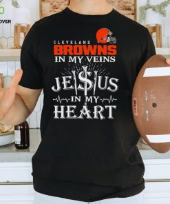 Cleveland Browns In My Vien Jesus In My Heart Logo Shirt