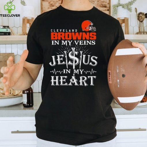 Cleveland Browns In My Vien Jesus In My Heart Logo Shirt