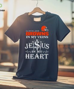 Cleveland Browns In My Vien Jesus In My Heart Logo Shirt