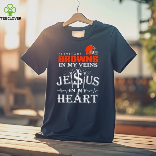 Cleveland Browns In My Vien Jesus In My Heart Logo Shirt