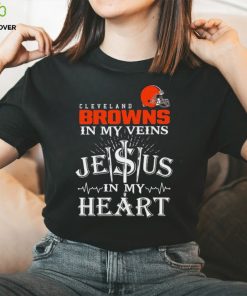 Cleveland Browns In My Vien Jesus In My Heart Logo Shirt