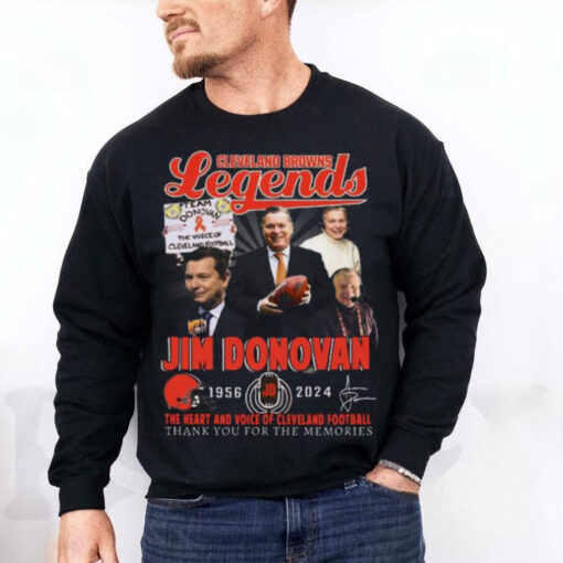 Cleveland Browns Jim Donovan 1956 2024 The Heart And The Voice Of Browns T Shirt