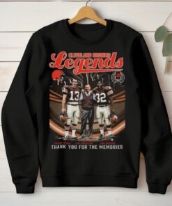 Cleveland Browns Legends Frank Ryan Jim Donovan Jim Brown T Shirt