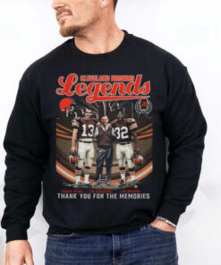 Cleveland Browns Legends Frank Ryan Jim Donovan Jim Brown T Shirt