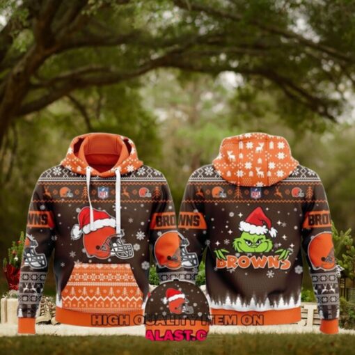Cleveland Browns Merry Christmas Ugly Hoodie Sweatshirt