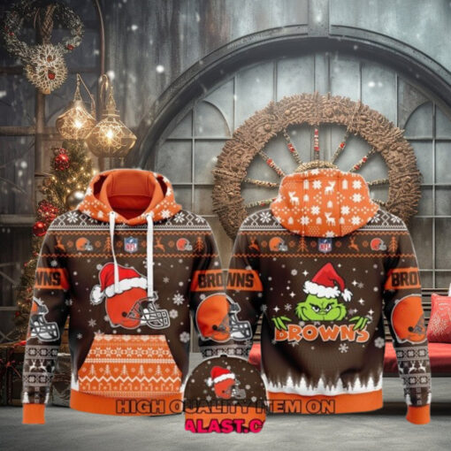Cleveland Browns Merry Christmas Ugly Hoodie Sweatshirt