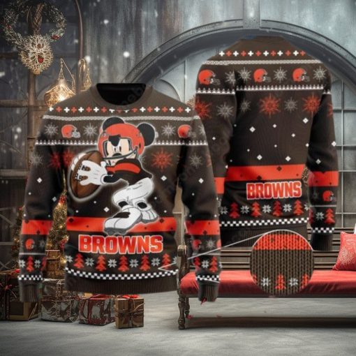 Cleveland Browns Mickey Mouse Ugly Christmas Sweater