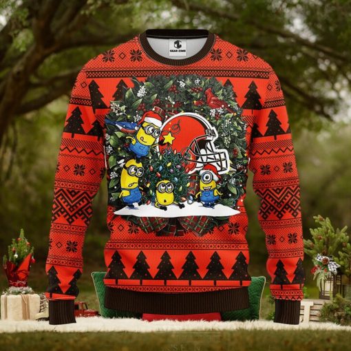 Cleveland Browns Minion Christmas Ugly Sweater