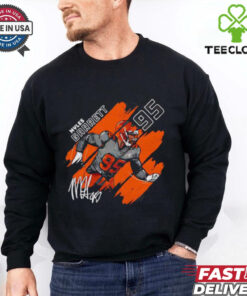 Cleveland Browns Myles Garrett 95 running signature shirt 3 Cleveland Browns Myles Garrett 95 running signature shirt