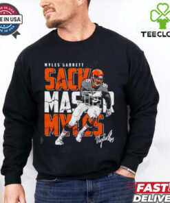 Cleveland Browns Myles Garrett Sack Master Myles running signature shirt 3 Cleveland Browns Myles Garrett Sack Master Myles running signature shirt
