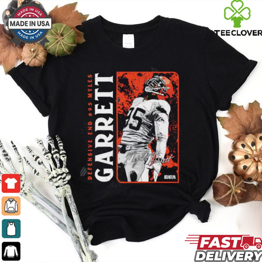 Cleveland Browns Myles Garrett Vertical signature shirt Cleveland Browns Myles Garrett Vertical signature shirt