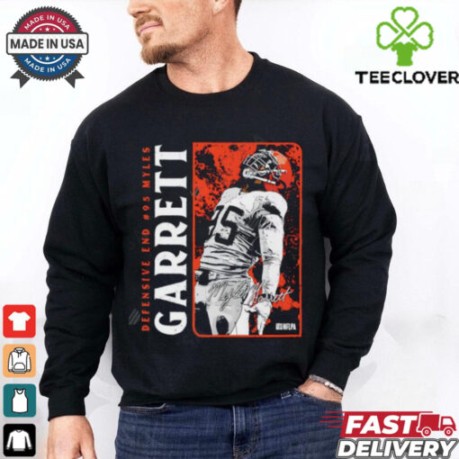 Cleveland Browns Myles Garrett Vertical signature shirt