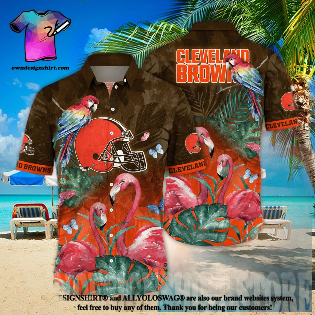 Cleveland Browns NFL Floral Full Printing Unisex Hawaiian Shirt Cleveland Browns NFL Floral Full Printing Unisex Hawaiian Shirt