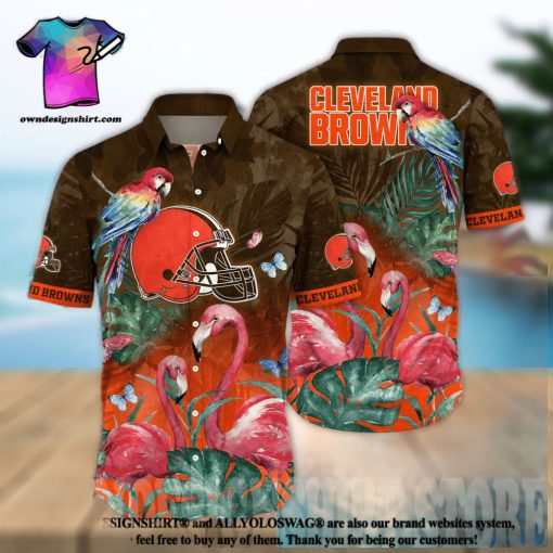 Cleveland Browns NFL Floral Full Printing Unisex Hawaiian Shirt