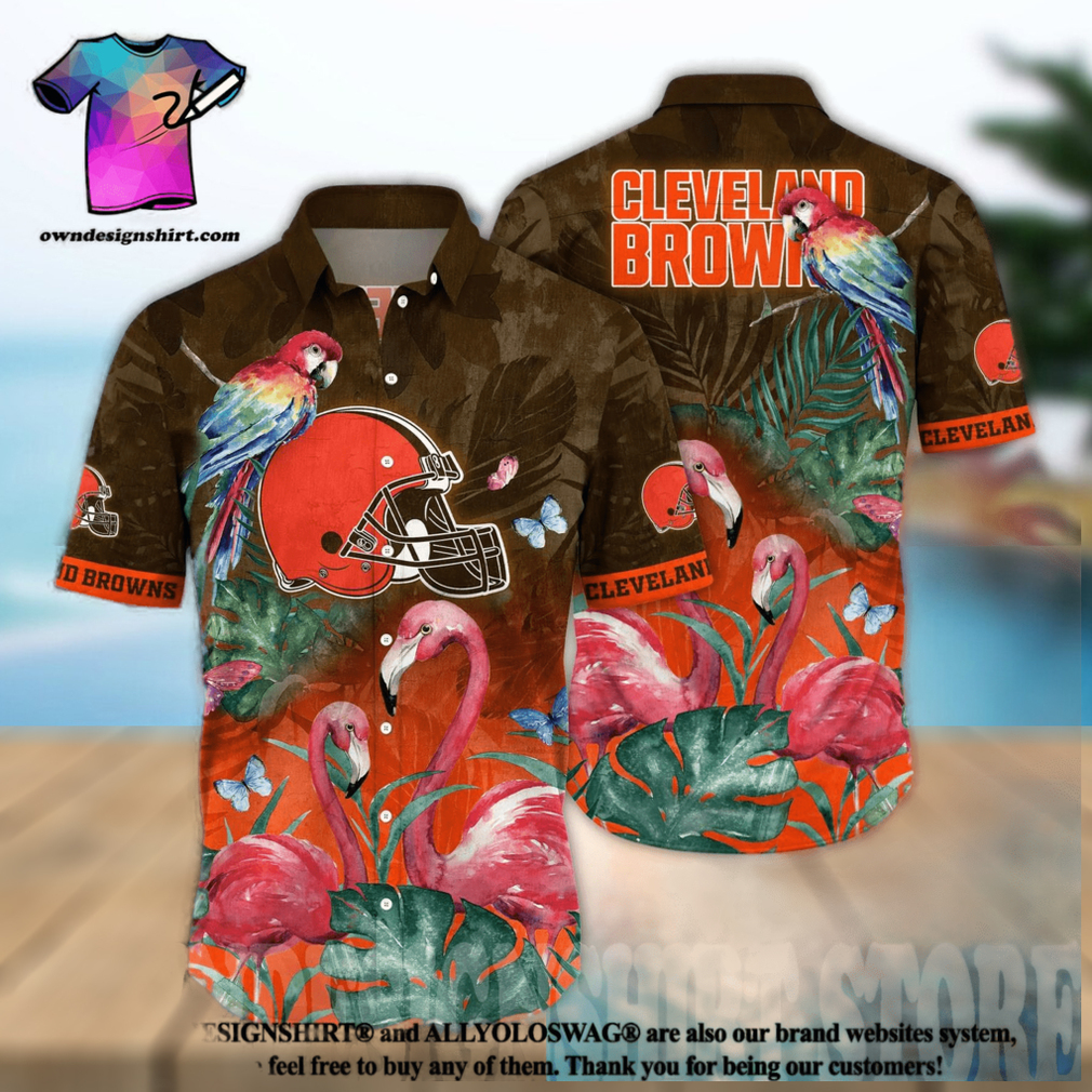 Cleveland Browns NFL Floral Full Printing Unisex Hawaiian Shirt Cleveland Browns NFL Floral Full Printing Unisex Hawaiian Shirt