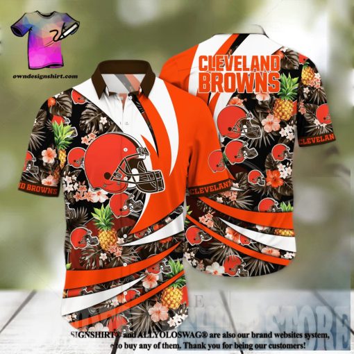 Cleveland Browns NFL Flower All Over Printed 3D Hawaiian Shirt