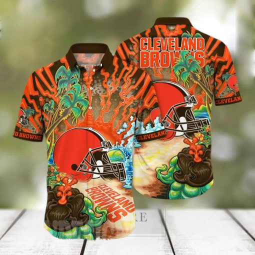 Cleveland Browns NFL Flower Full Printing 3D Hawaiian Shirt