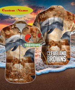 Cleveland Browns NFL Football Custom Name Hawaiian Shirt For Men And Women Style Gift For Fan hawaiian shirt