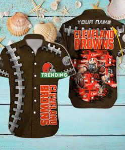 Cleveland Browns NFL Football Custom Name Hawaiian Shirt Gift For Men And Women Fans hawaiian shirt