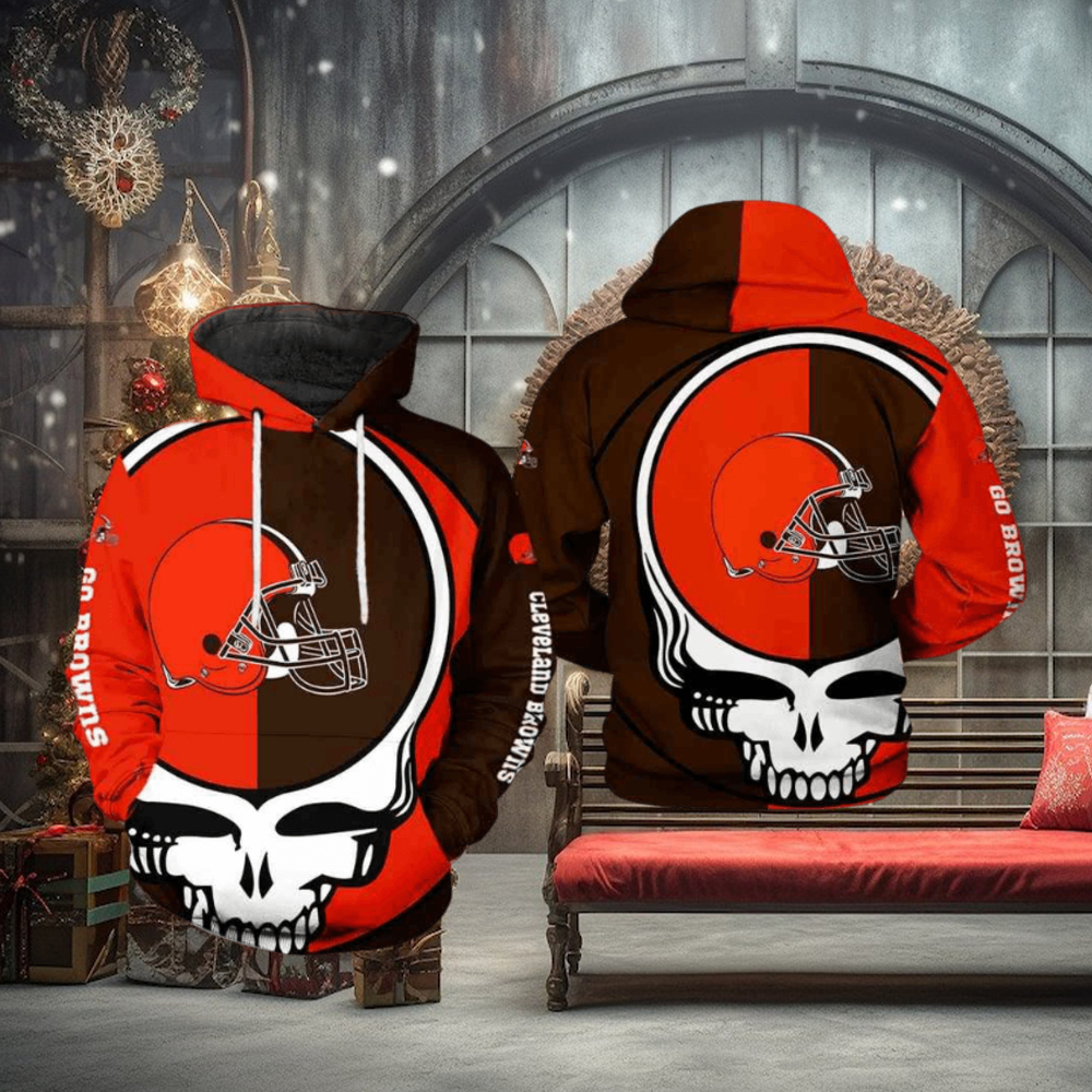 Cleveland Browns NFL Grateful Dead 3D Printed Hoodie Cleveland Browns NFL Grateful Dead 3D Printed Hoodie