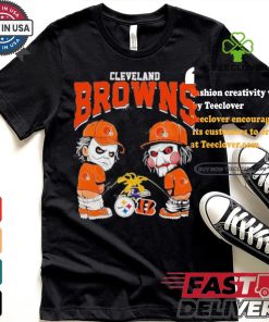 Cleveland Browns NFL Halloween Peeing Funny Shirt 3 Cleveland Browns NFL Halloween Peeing Funny Shirt