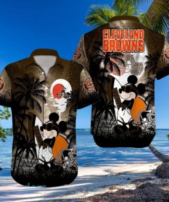 Cleveland Browns NFL Team Logo Baby Yoda Hawaiian Shirt