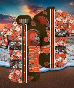 Cleveland Browns NFL Tropical Patterns Hawaiian Shirt Printed Beach Shirts