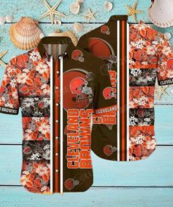 Cleveland Browns NFL Tropical Patterns Hawaiian Shirt Printed Beach Shirts