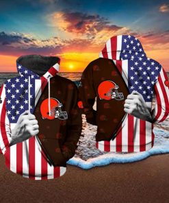 Cleveland Browns NFL US Flag Team 3D Printed Hoodie Ver 1