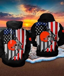 Cleveland Browns NFL US Flag Team 3D Printed Hoodie