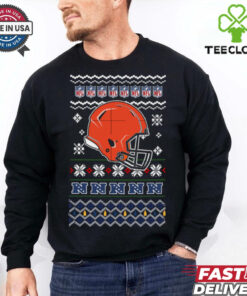 Cleveland Browns NFL football Christmas helmet shirt