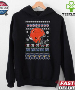 Cleveland Browns NFL football Christmas helmet shirt