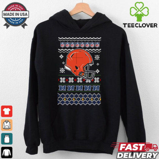 Cleveland Browns NFL football Christmas helmet shirt