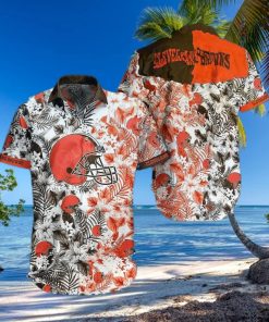 Cleveland Browns Nfl Beach Shirt Graphic Floral Pattern Print This Summer Hawaiian Shirt Luzgear – Family Gift Ideas That Everyone Will Enjoy