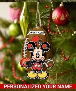 Cleveland Browns Personalized Your Name Mickey Mouse And NFL Team Ornament SP161023167ID03