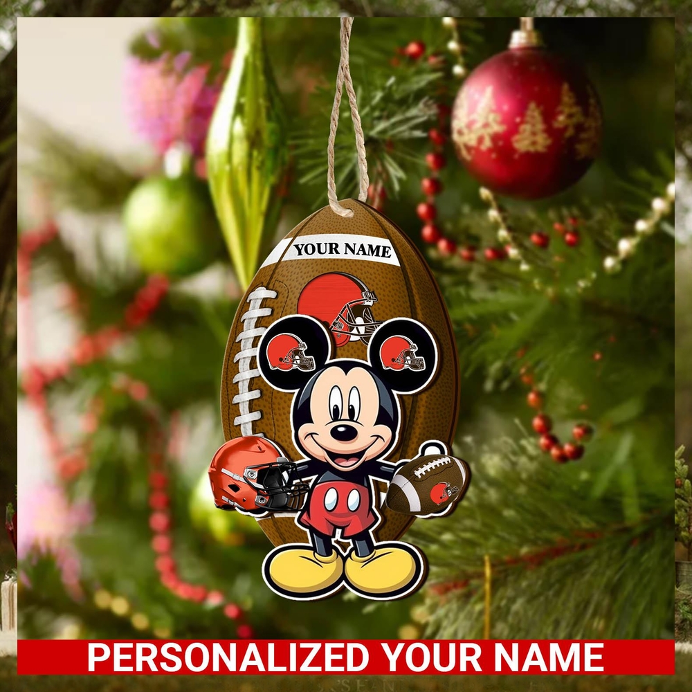 Cleveland Browns Personalized Your Name Mickey Mouse And NFL Team Ornament SP161023167ID03 Cleveland Browns Personalized Your Name Mickey Mouse And NFL Team Ornament SP161023167ID03