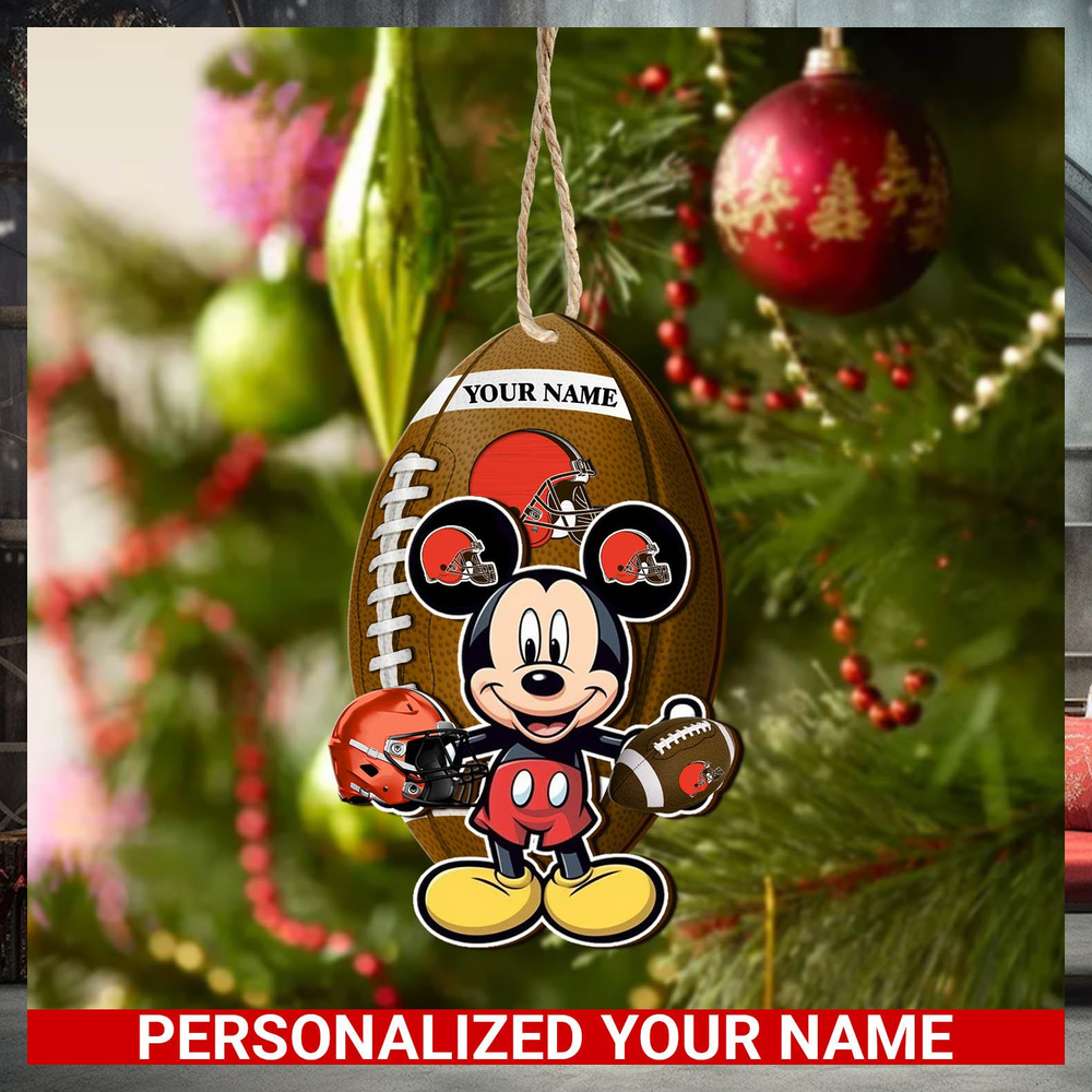 Cleveland Browns Personalized Your Name Mickey Mouse And NFL Team Ornament SP161023167ID03 Cleveland Browns Personalized Your Name Mickey Mouse And NFL Team Ornament SP161023167ID03
