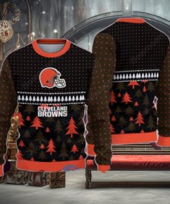 Cleveland Browns Pine Trees Ugly Christmas Sweater