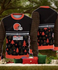Cleveland Browns Pine Trees Ugly Christmas Sweater