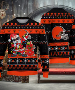 Cleveland Browns Santa Claus Ugly Christmas Sweater