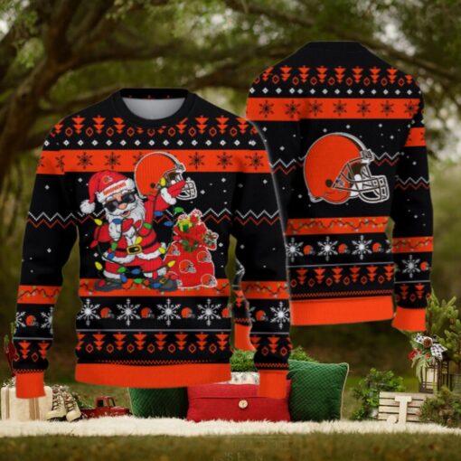 Cleveland Browns Santa Claus Ugly Christmas Sweater