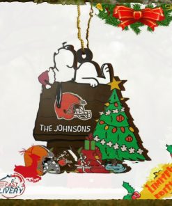 Cleveland Browns Snoopy NFL Sport Ornament Custom Name