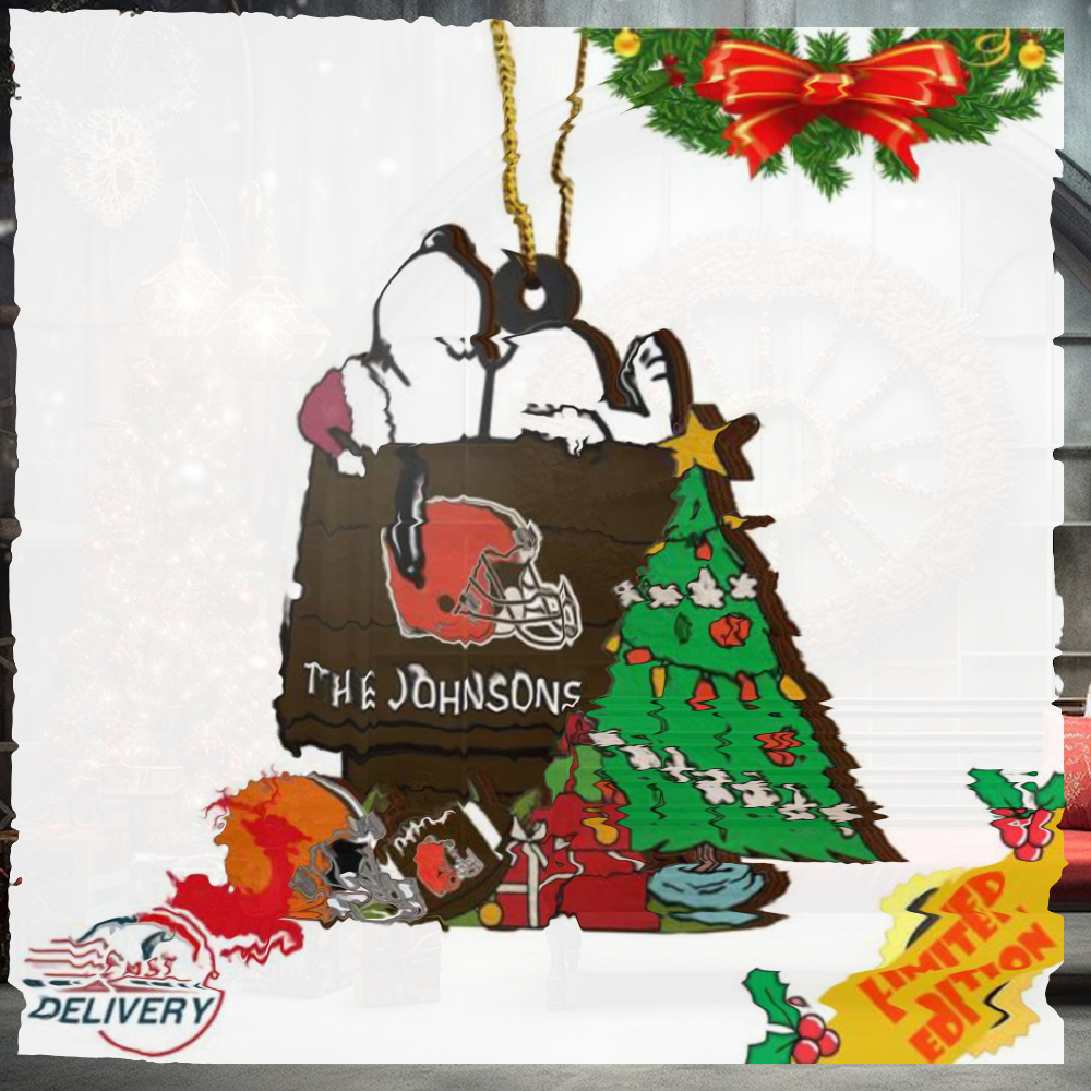 Cleveland Browns Snoopy NFL Sport Ornament Custom Name Cleveland Browns Snoopy NFL Sport Ornament Custom Name