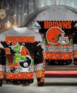 Cleveland Browns The Grinch NFL Ugly Christmas Sweater