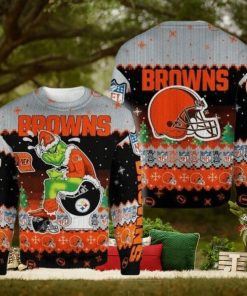 Cleveland Browns The Grinch NFL Ugly Christmas Sweater