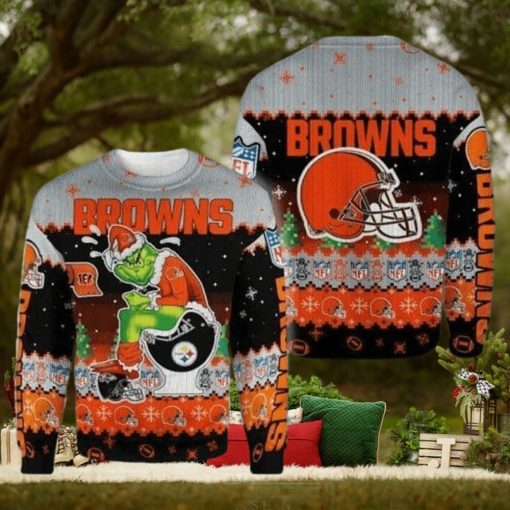 Cleveland Browns The Grinch NFL Ugly Christmas Sweater