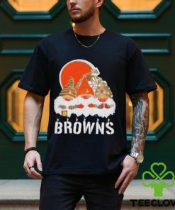 Cleveland Browns football team logo Gnomies Merry Christmas shirt
