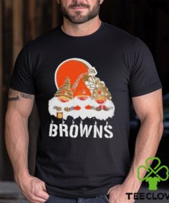 Cleveland Browns football team logo Gnomies Merry Christmas shirt