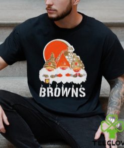 Cleveland Browns football team logo Gnomies Merry Christmas shirt