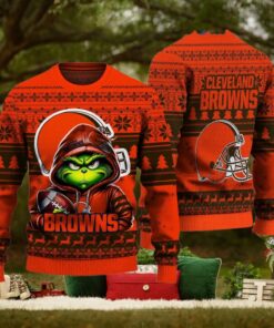 Cleveland Browns x The Grinch Merry Christmas Special Ugly Sweater